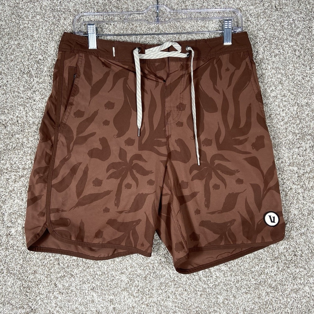 Vuori Cruise Boardshorts Mens 30 Palm Tree Quick Dry Swim Beach Front Pocket